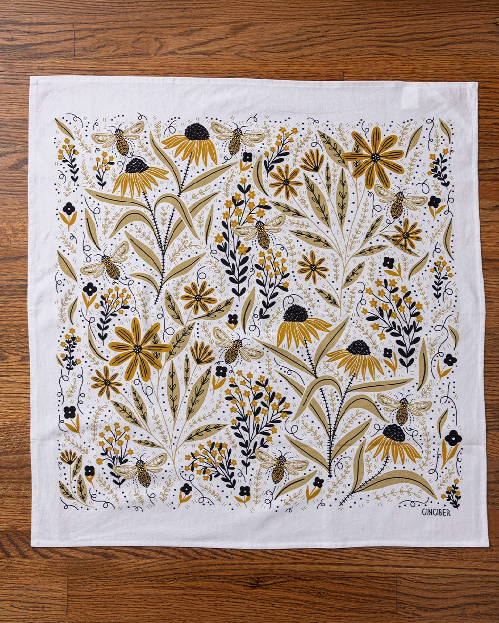 Bee Garden Tea Towel