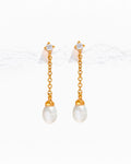 Falling For You Pearl Drop Earrings
