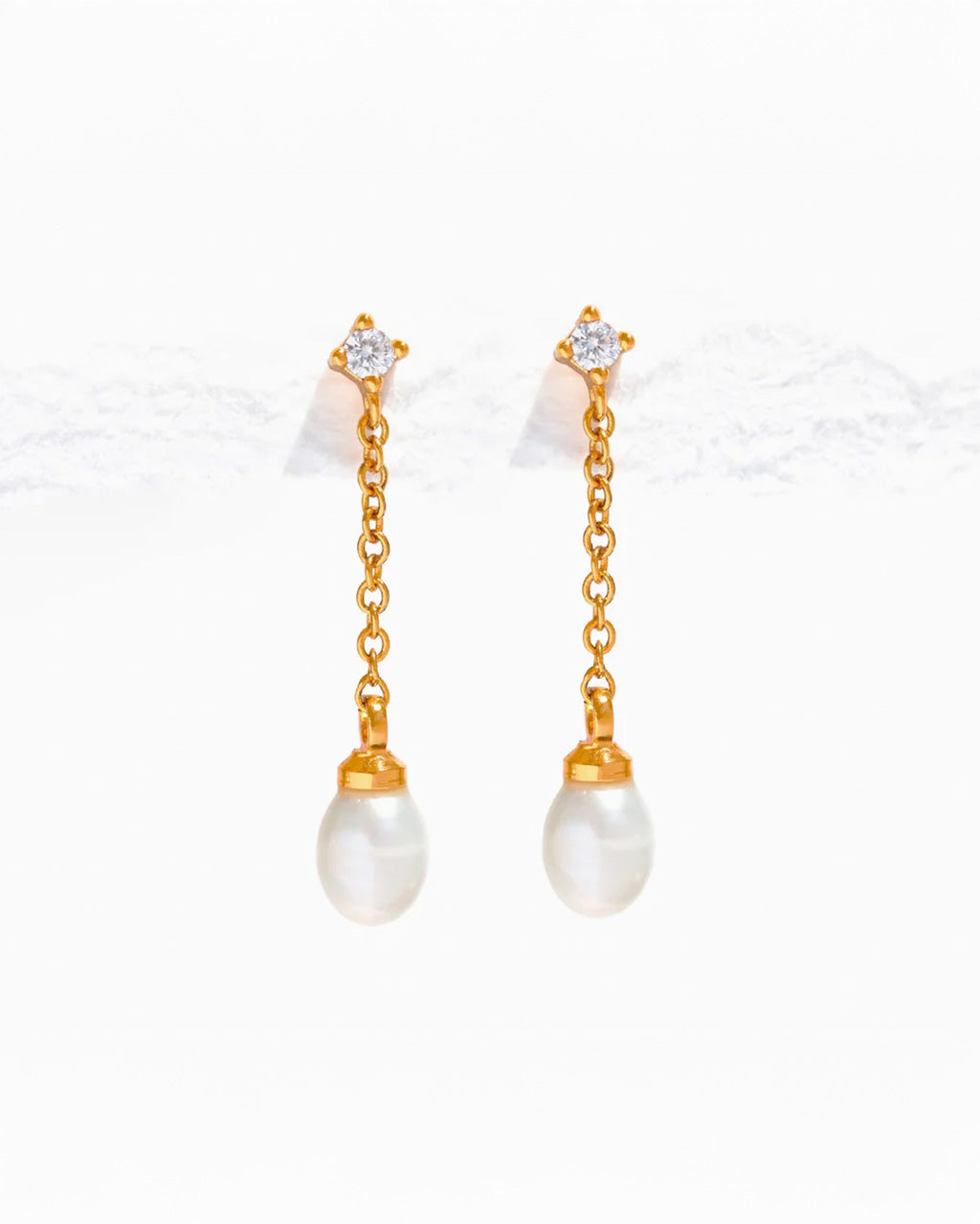 Falling For You Pearl Drop Earrings