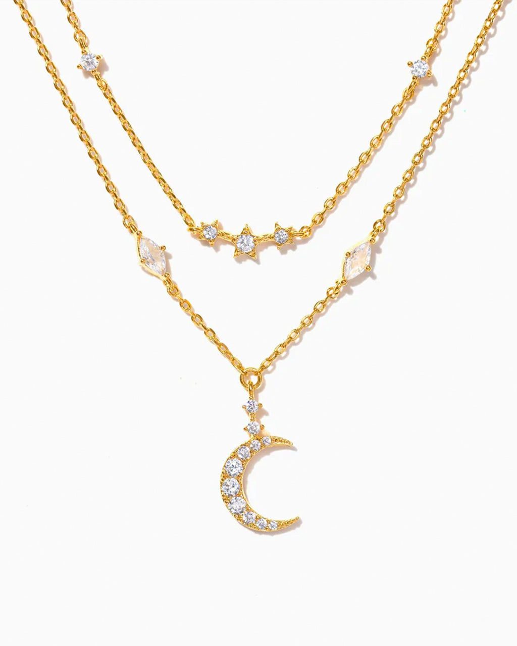 Moon & Stars Layered Necklace