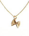 Magic Charm Bow Tie Pasta Necklace - Gold