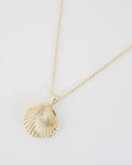Shell Locket Necklace - Gold