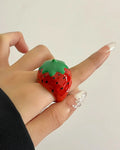 Fruit Basket Ring - Red Strawberry