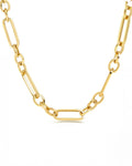 Mixed Link Paperclip Necklace