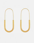 Paperclip Hoop Earrings - Gold