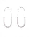 Paperclip Hoop Earrings - Silver