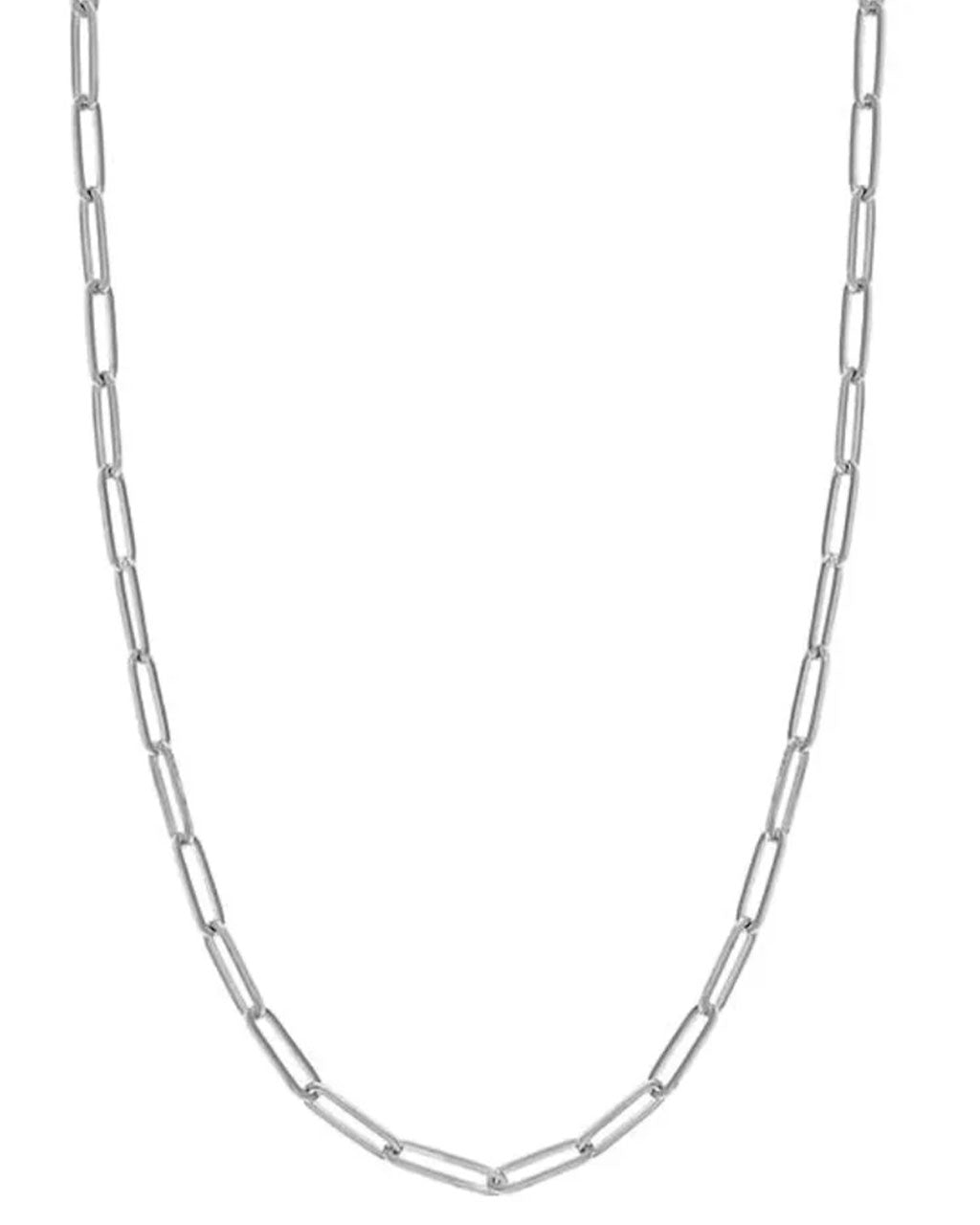 Stainless Steel Paper Clip Chain - Silver