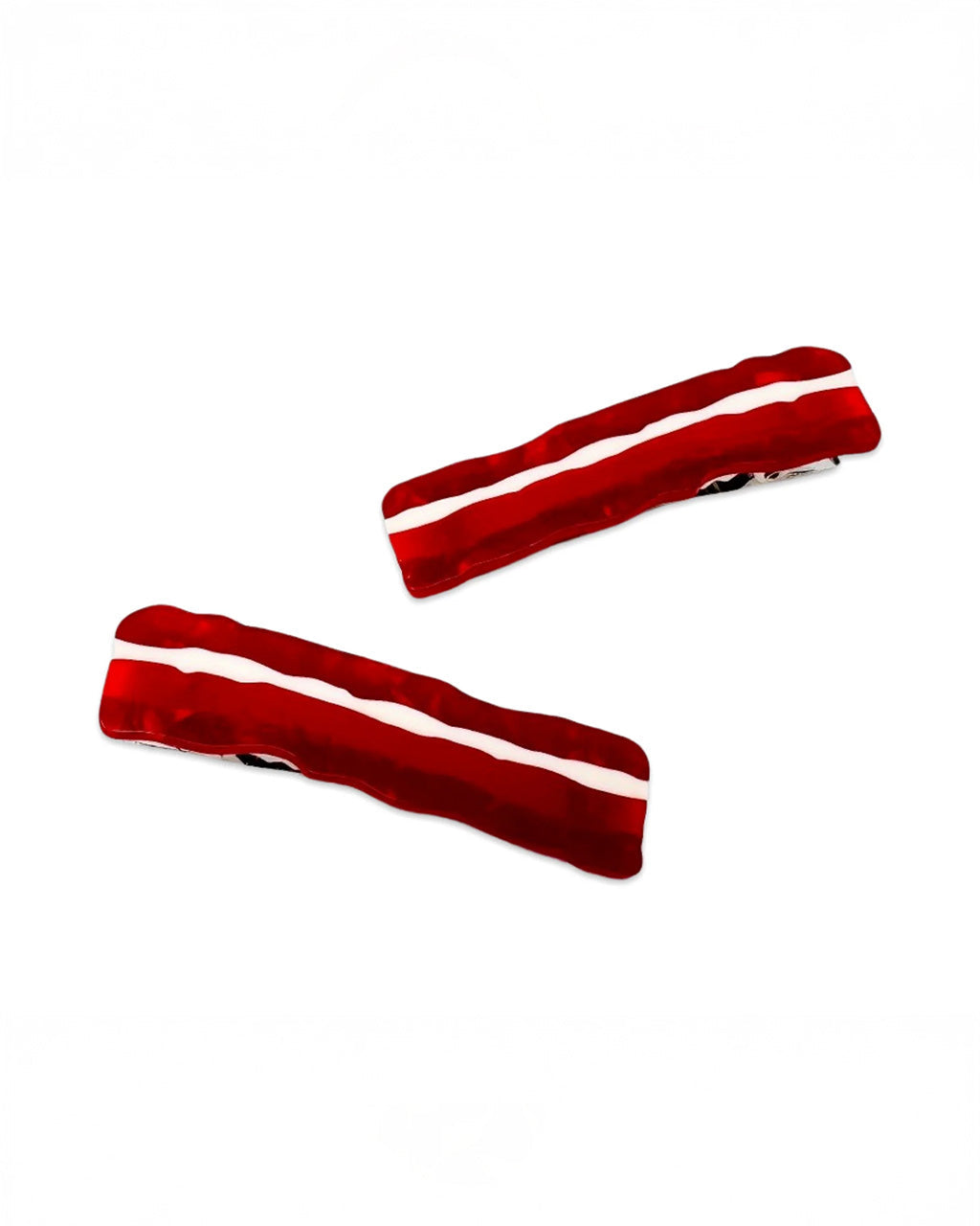 Bacon Alligator Hair Clip Set