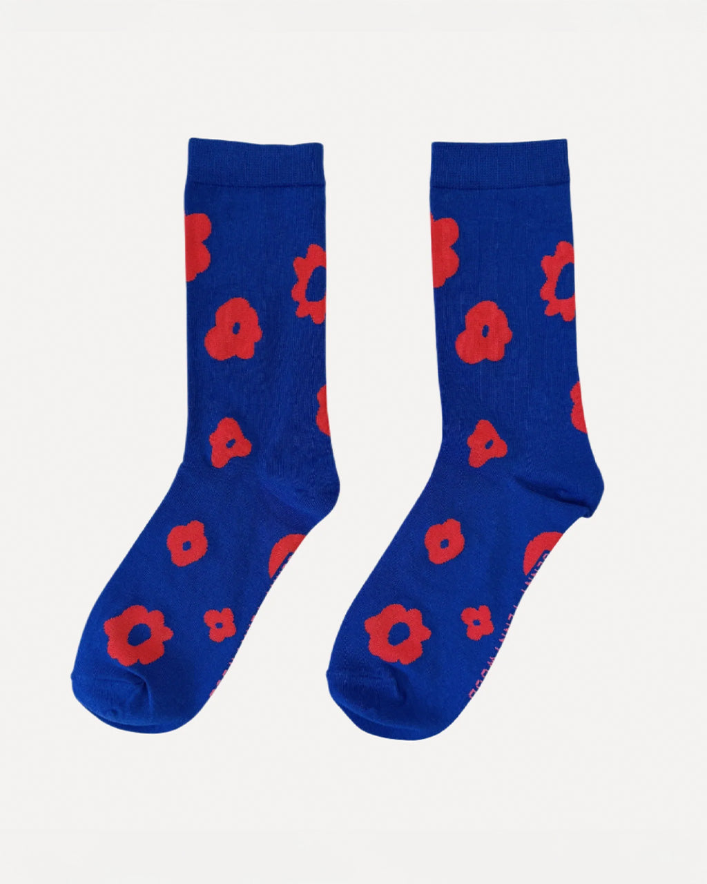 Celeste Crew Socks - Brick + Rave Blue