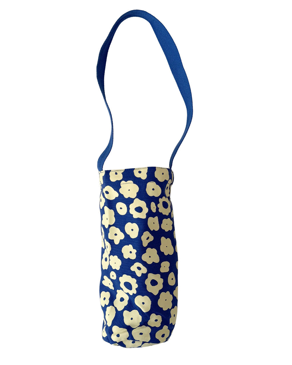 The Celeste Wine Tote - White + Cobalt