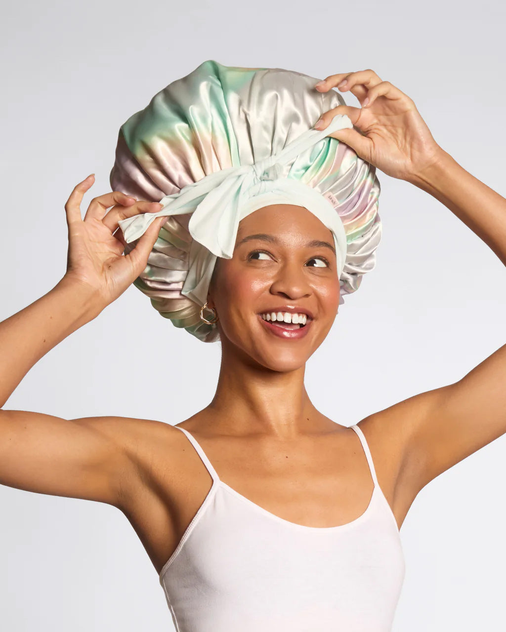 Adjustable Oversized Satin Bonnet - Aura