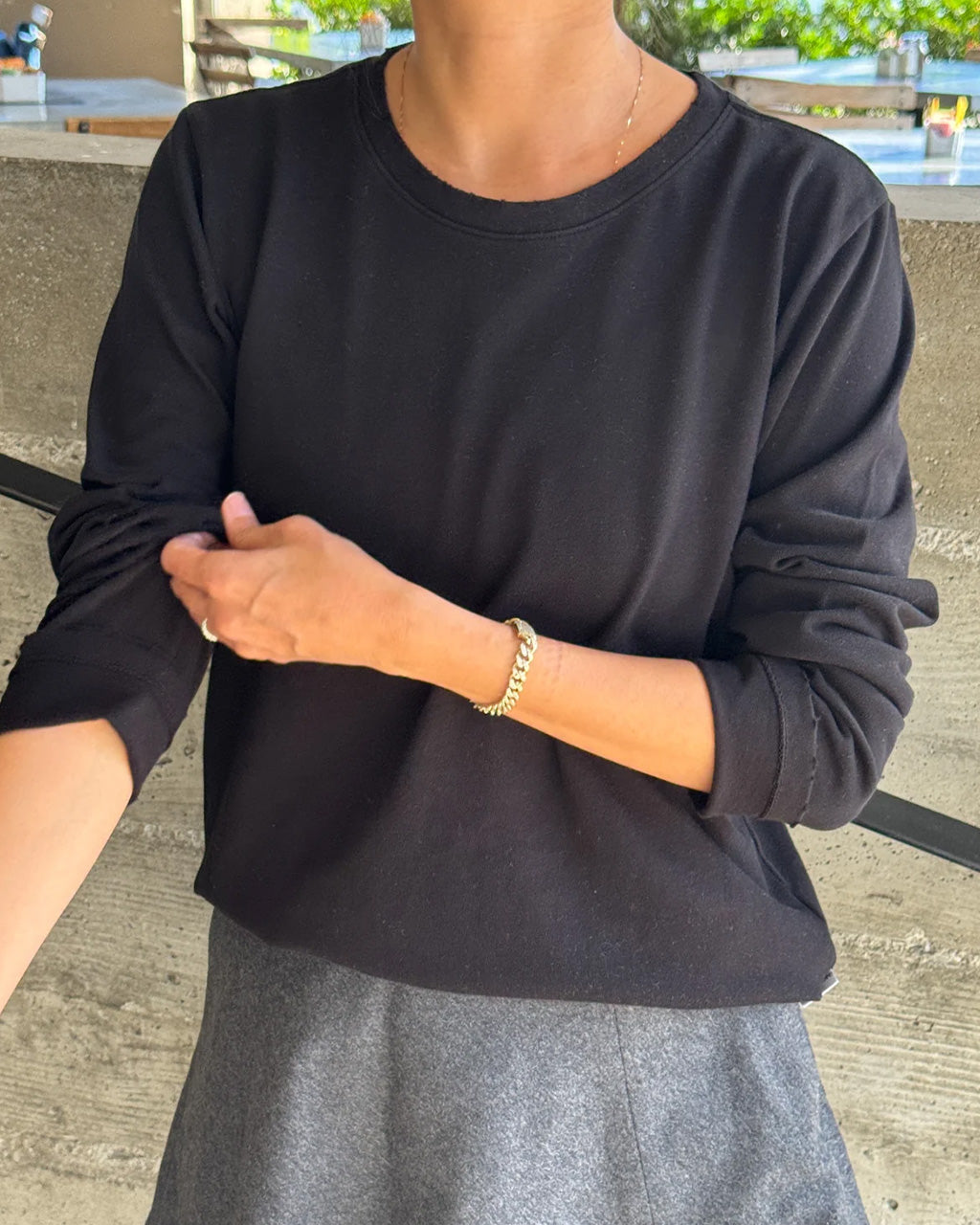 Everyday Long Sleeve Tee - True Black
