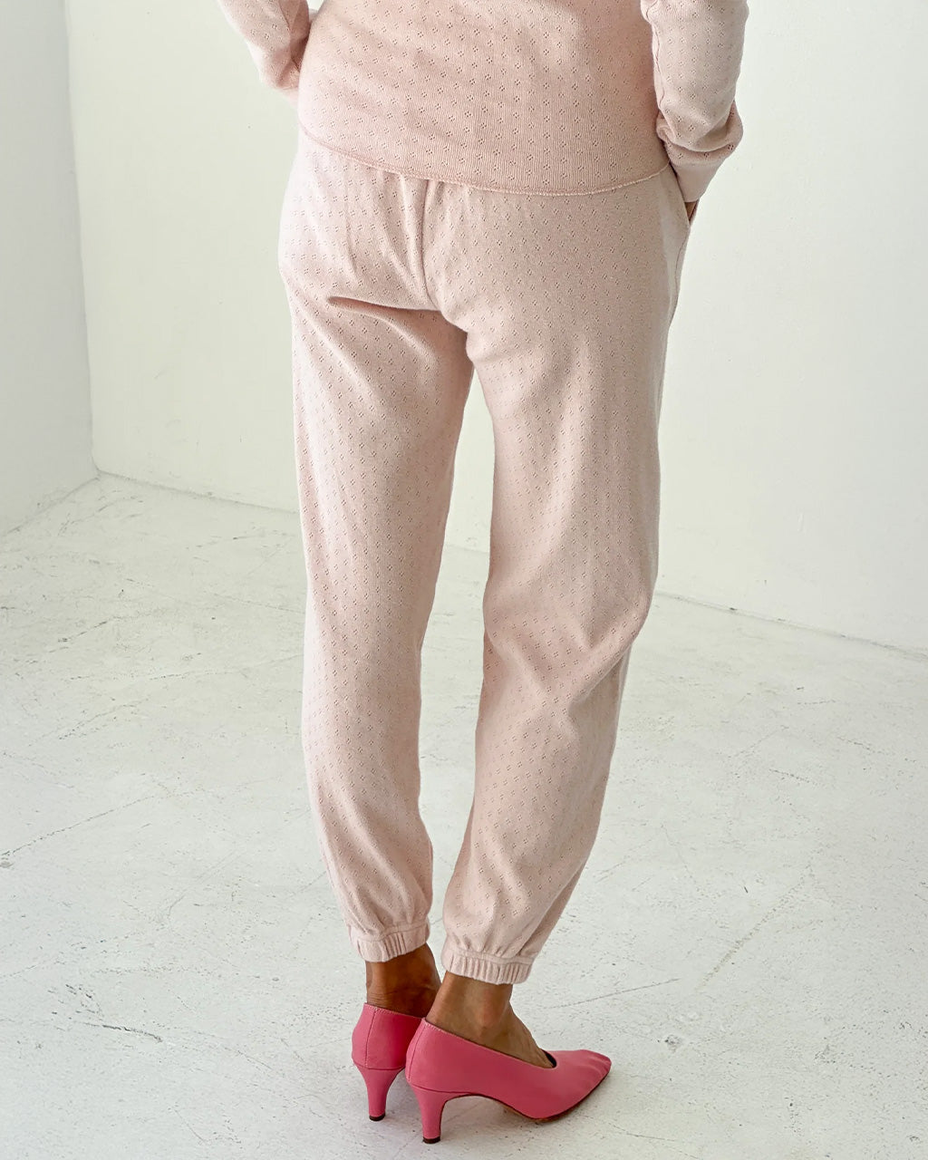 Pointelle Serene Jogger - Baby Pink