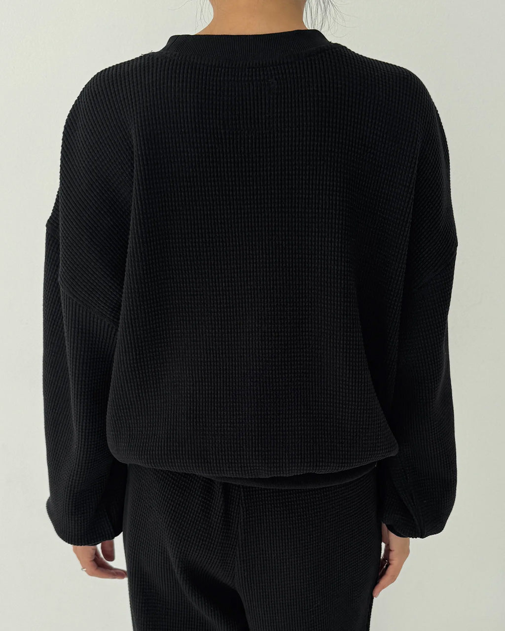 Waffle Core Sweatshirt - True Black