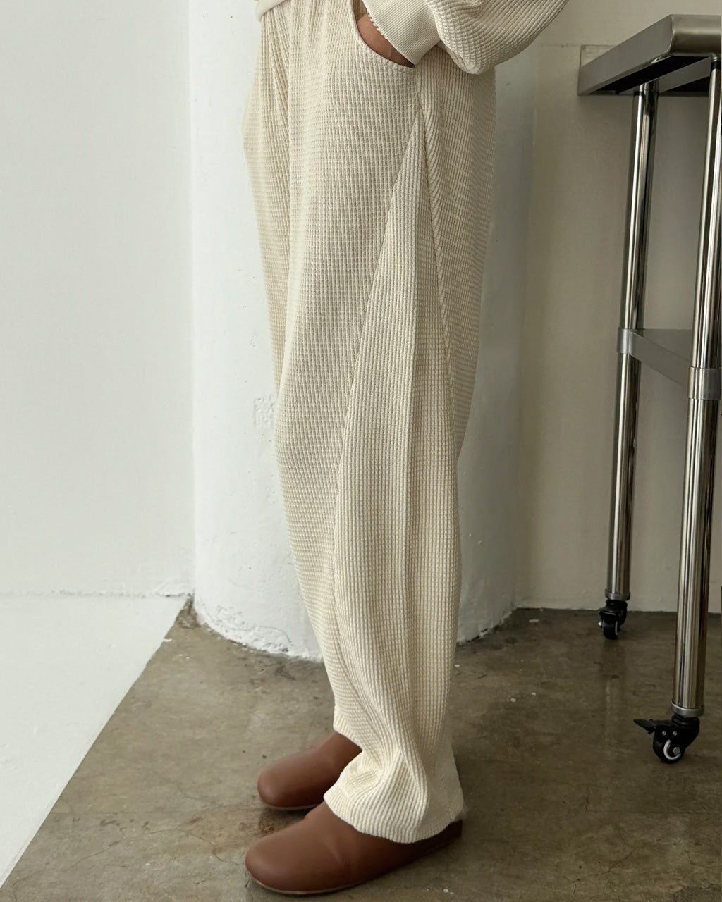 Waffle Lo Pants - Naturel