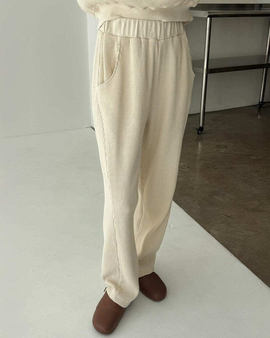 Waffle Lo Pants - Naturel