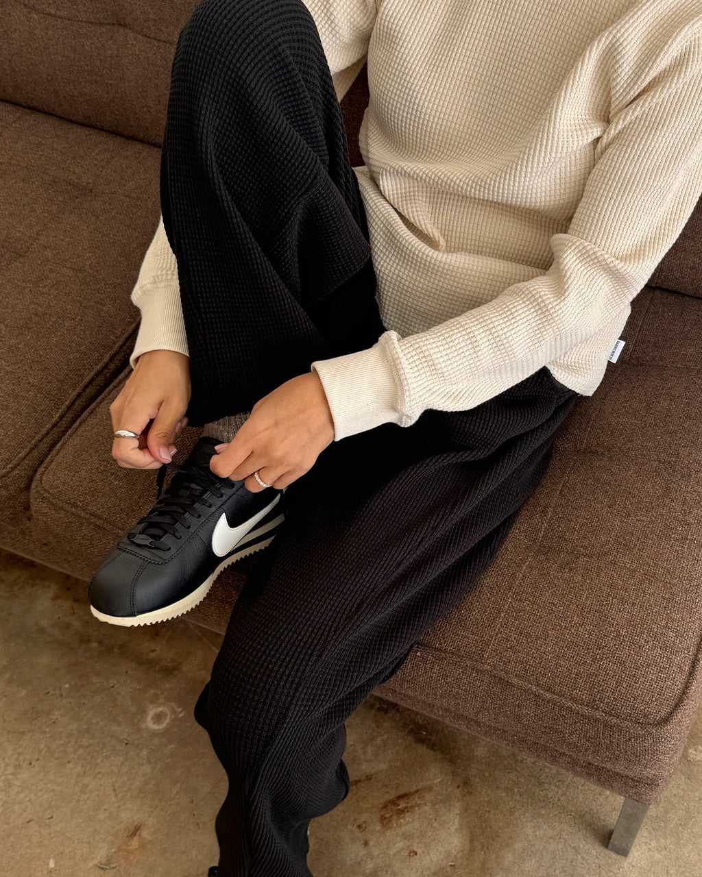 Waffle Lo Pants - True Black