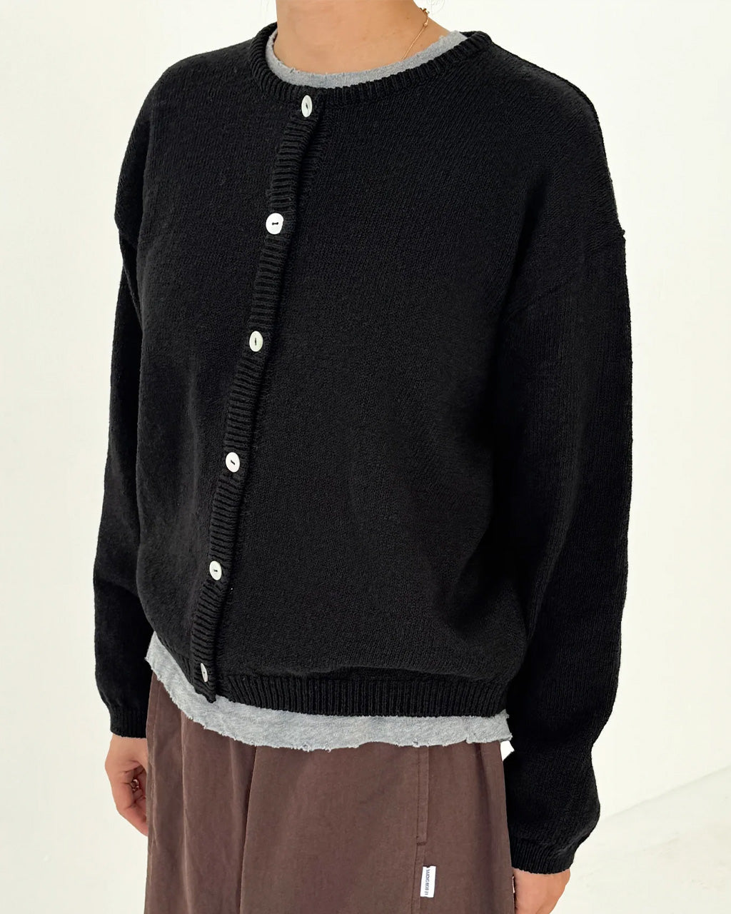 Cotton Leila Cardigan - Black