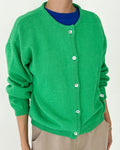 Cotton Leila Cardigan - Spring Green