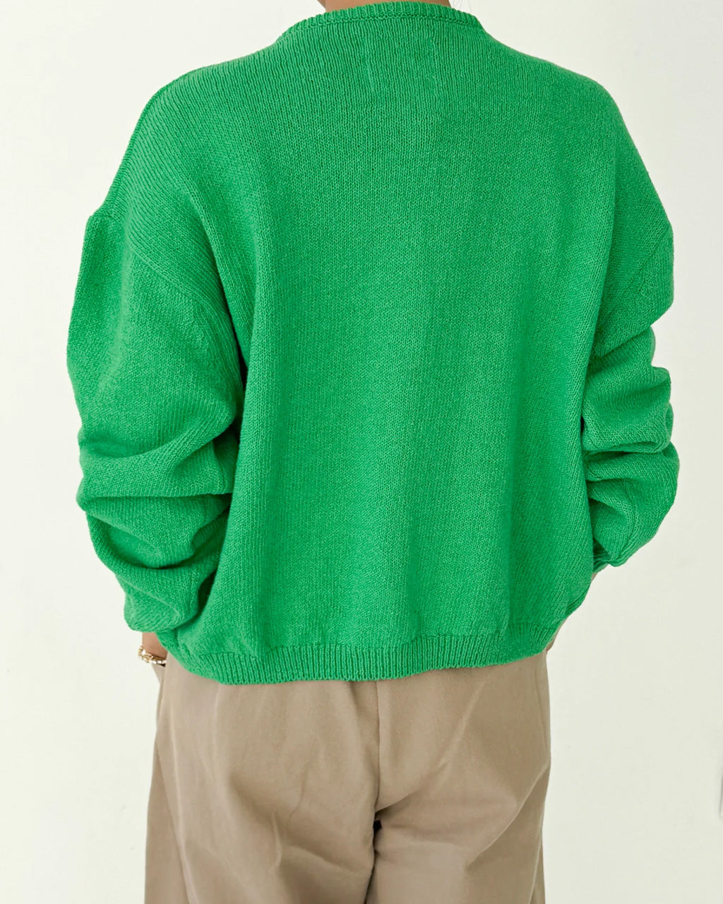 Cotton Leila Cardigan - Spring Green