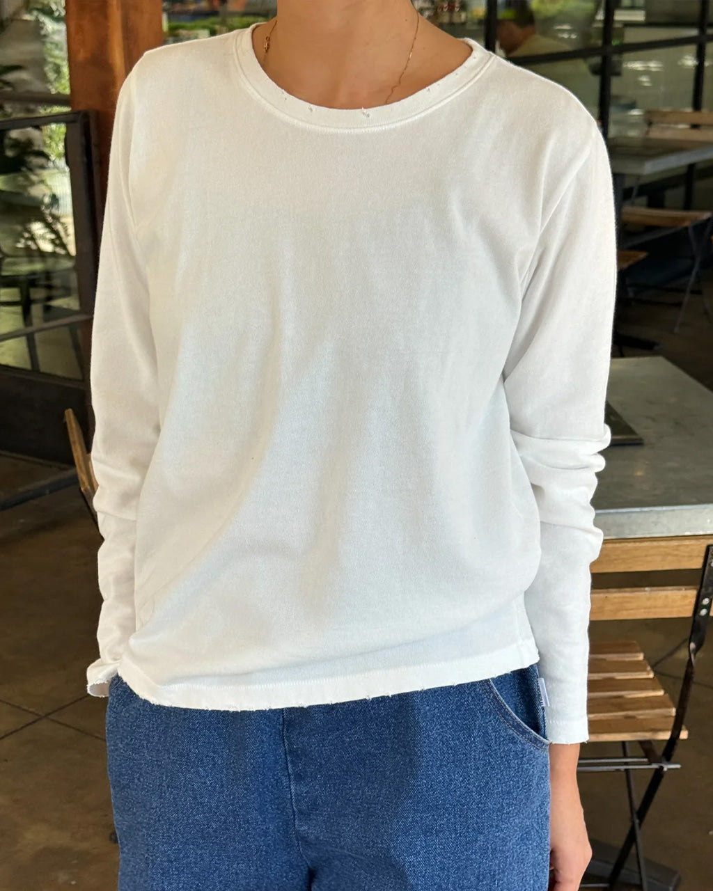 Everyday Long Sleeve Top - Vintage White