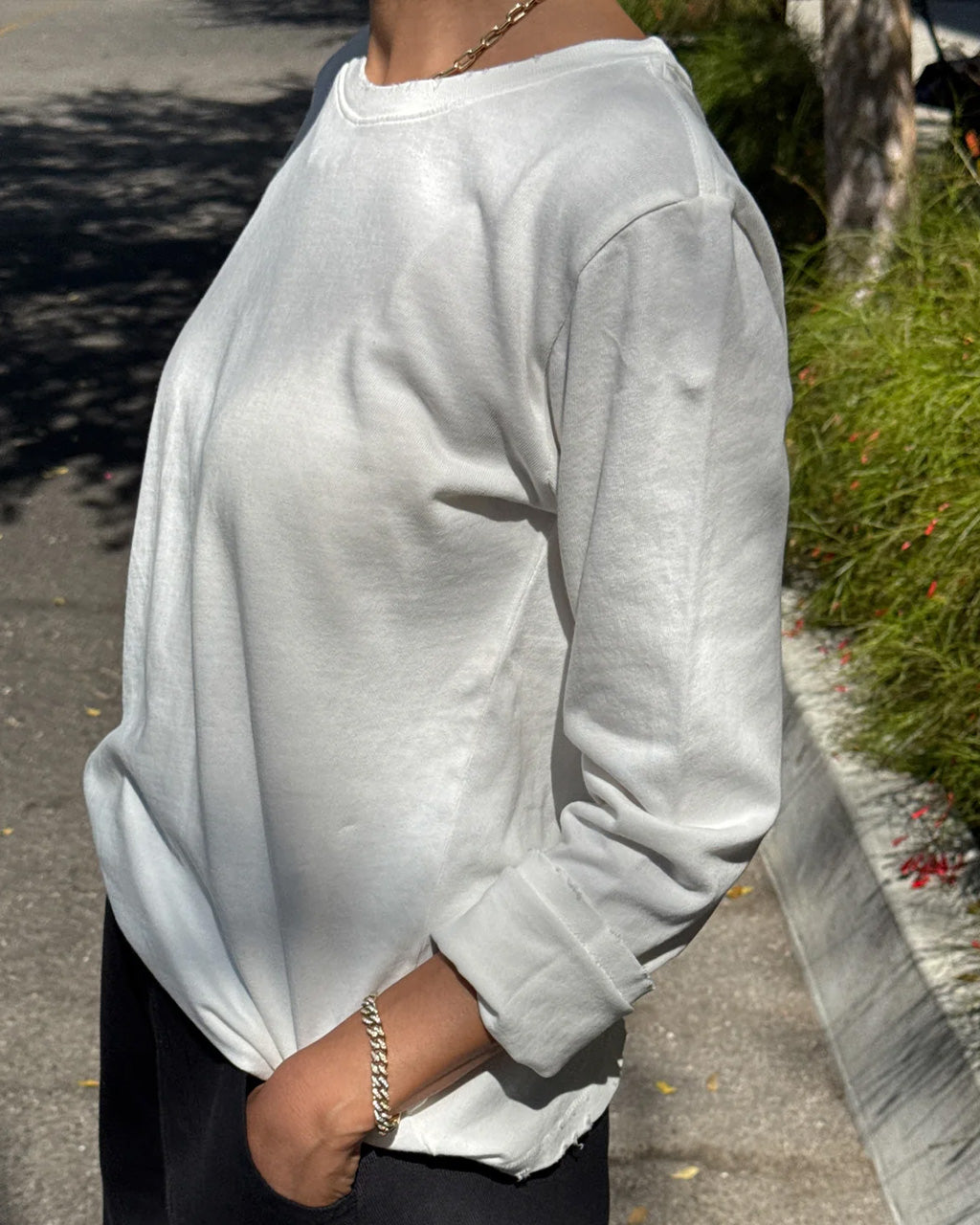 Everyday Long Sleeve Top - Vintage White