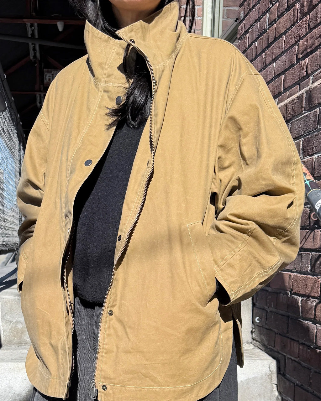 Blair Waxed Cotton Jacket - Khaki