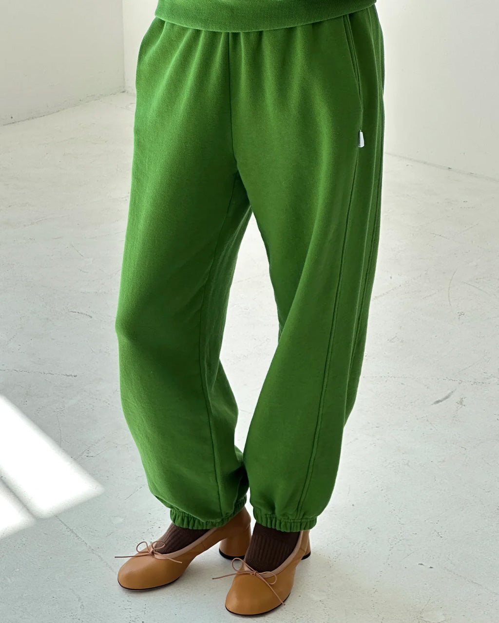 French Terry Balloon Pants - Avocado