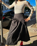 Maeve Midi Skirt - Caviar Twill