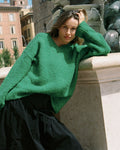 Marion V-Neck Sweater - Kelly Green