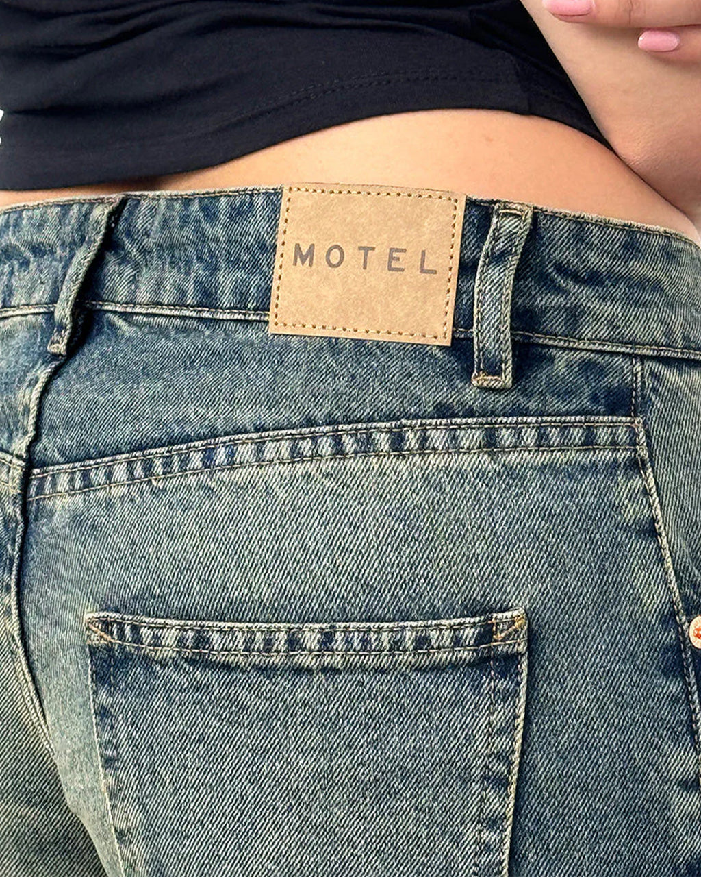 Low Rise Parallel Jeans - Extreme Blue Green