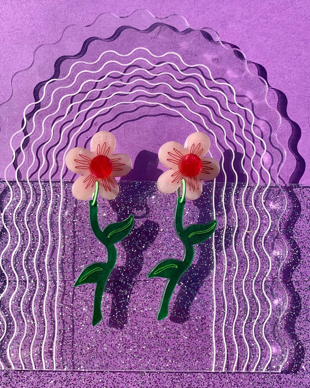 From The Garden Earrings - Wavy Daisies