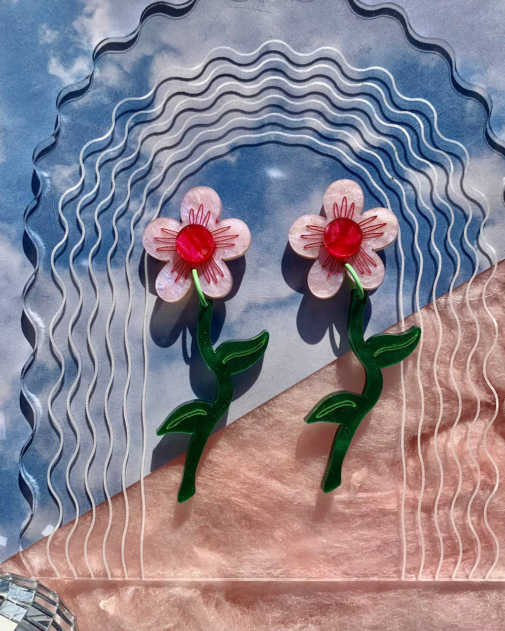 From The Garden Earrings - Wavy Daisies