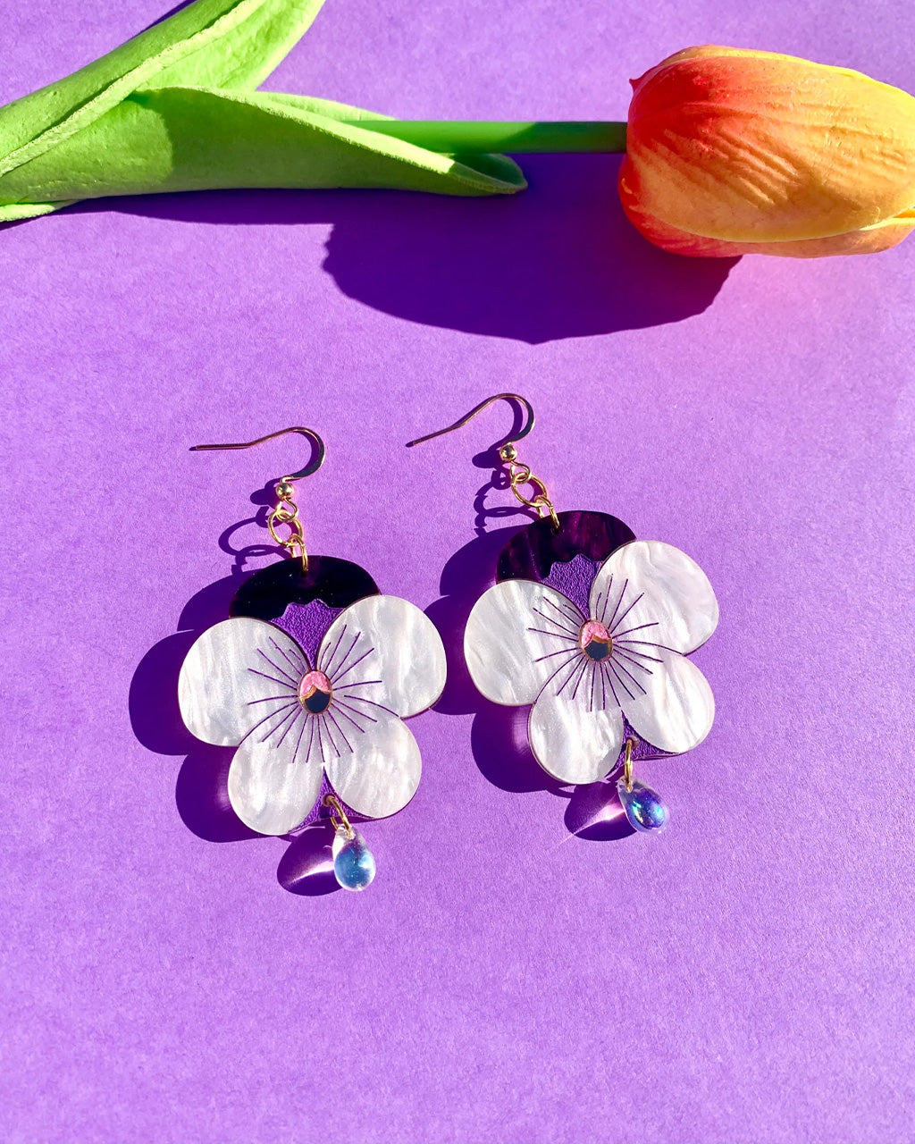 Pansies Earrings