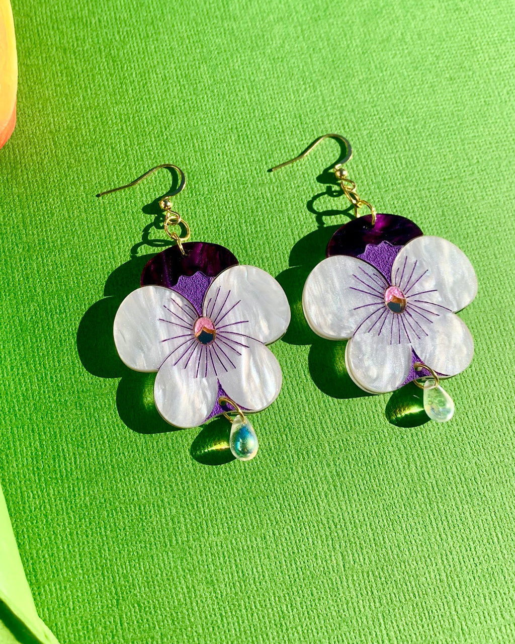 Pansies Earrings