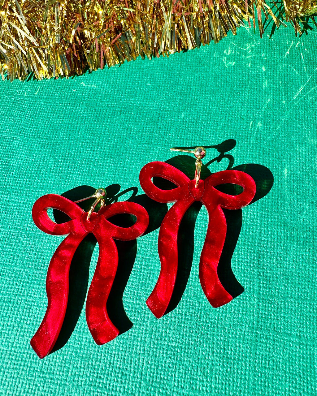 Red Bows Earrings