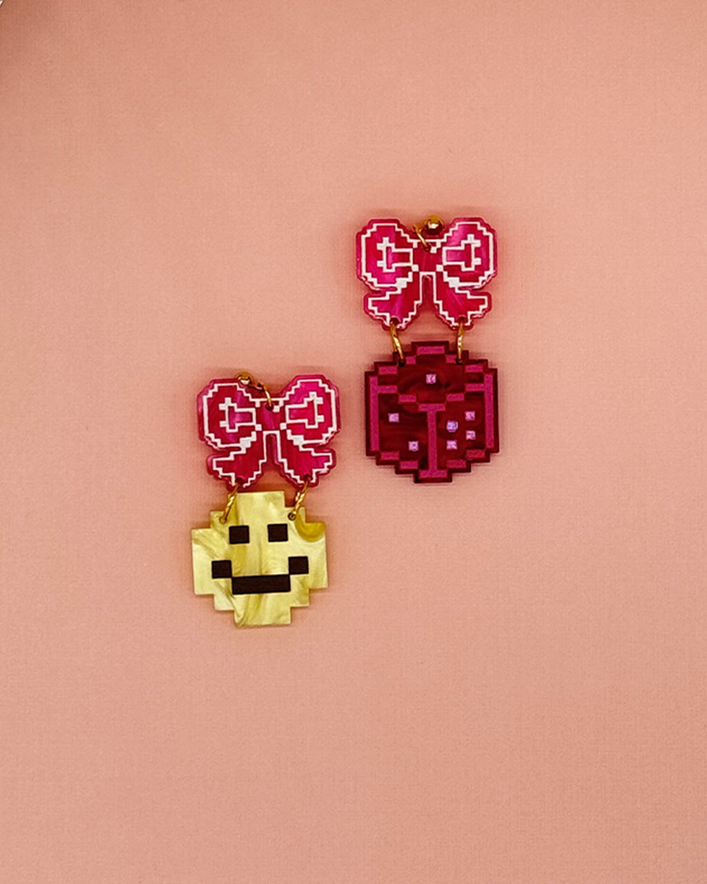 Smiley + Dice Earrings