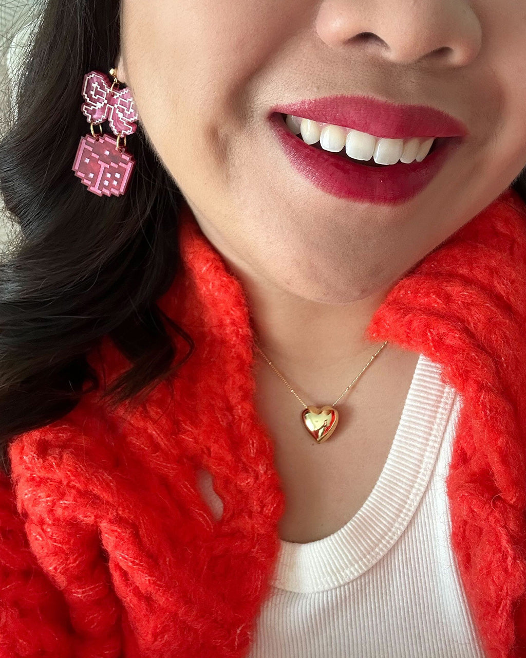 Smiley + Dice Earrings
