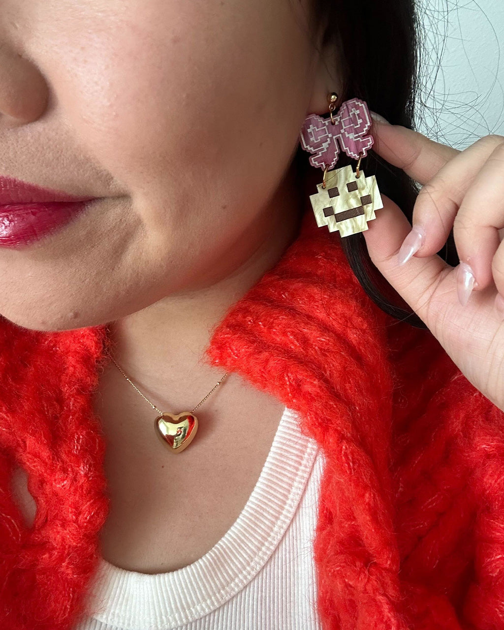 Smiley + Dice Earrings