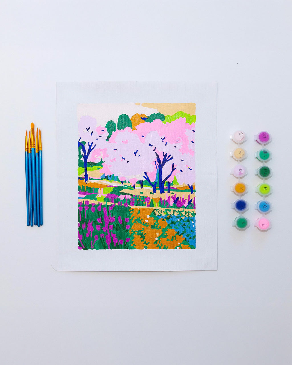 Mini Unframed Paint By Numbers - Cherry Blossoms