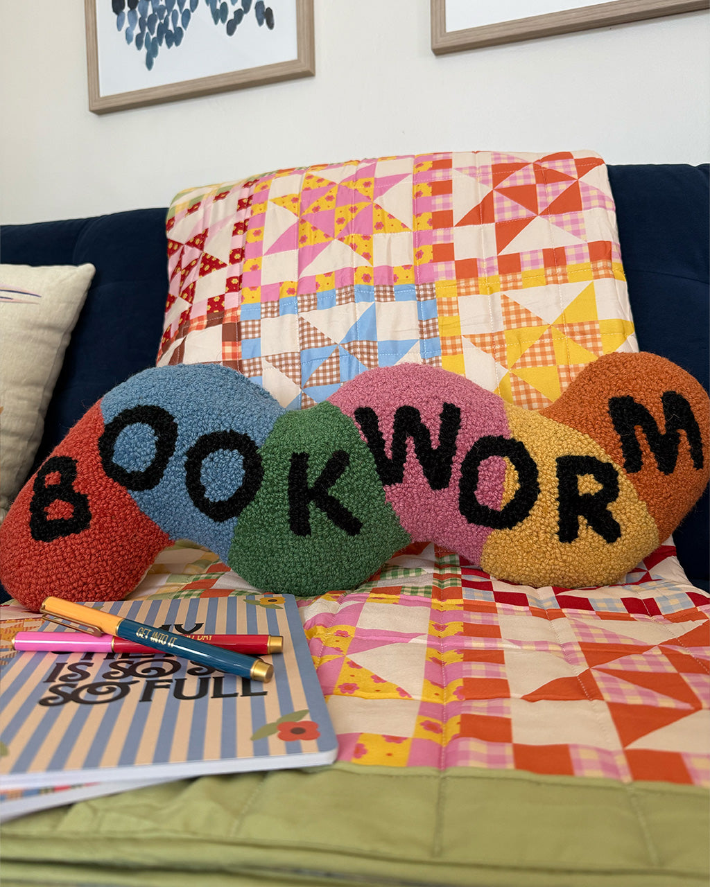 Bookworm Hook Pillow