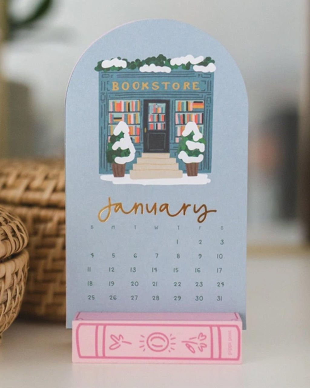 Book Lover's 2026 Mini Desk Calendar