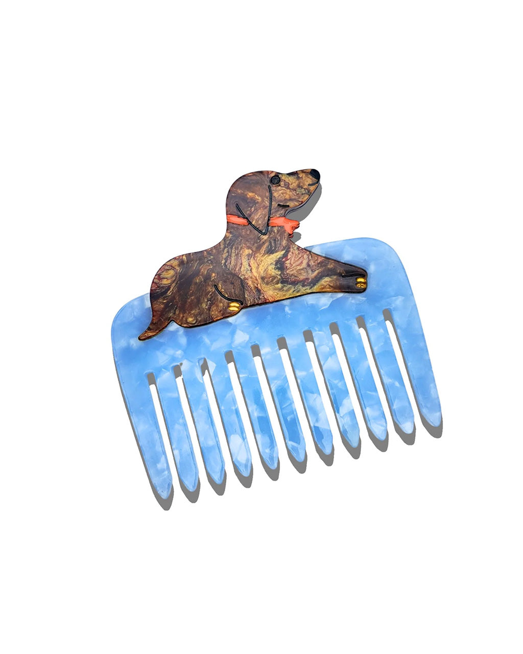 Hand-Painted Dachshund Pocket Comb