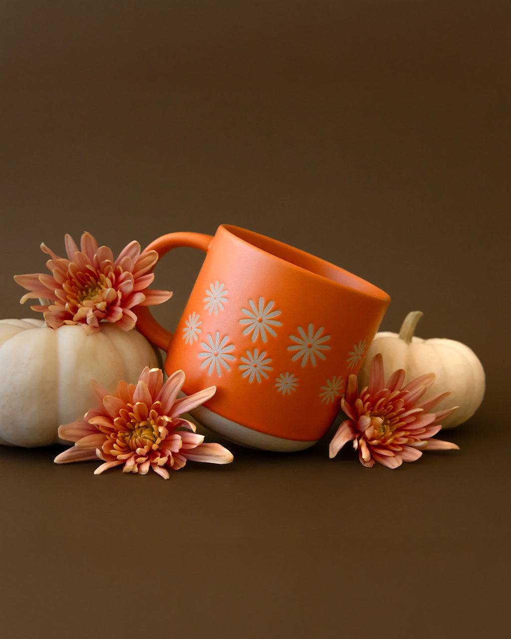 Retro Ceramic Mug - Pinwheel Flowers