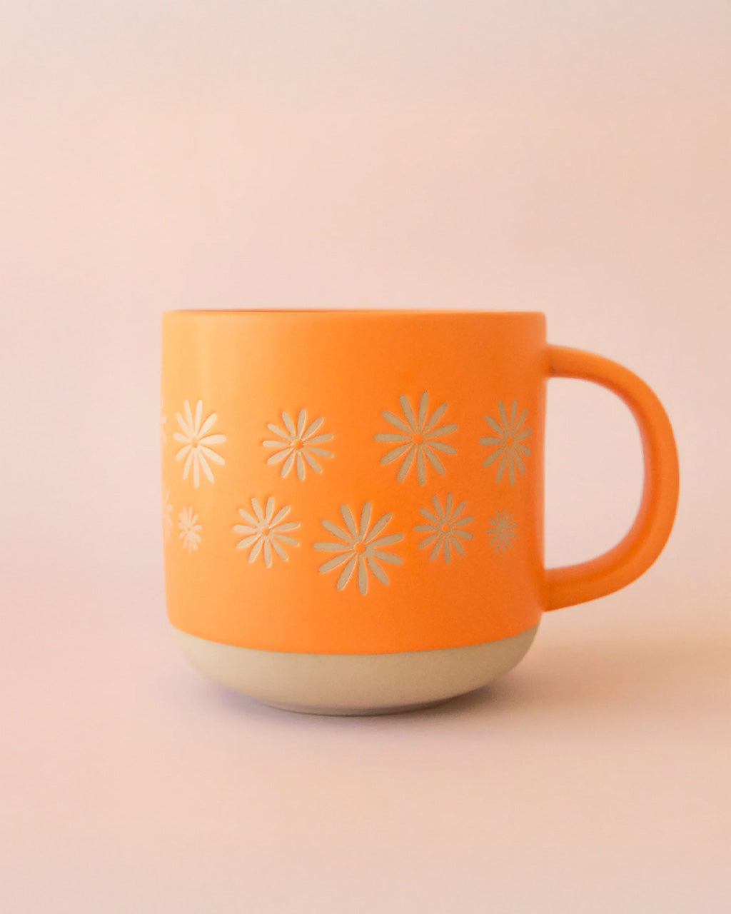 Retro Ceramic Mug - Pinwheel Flowers
