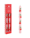 Cherry Dinner Candles - Set of 2