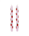 Strawberry Lilac Dinner Candles - Set of 2