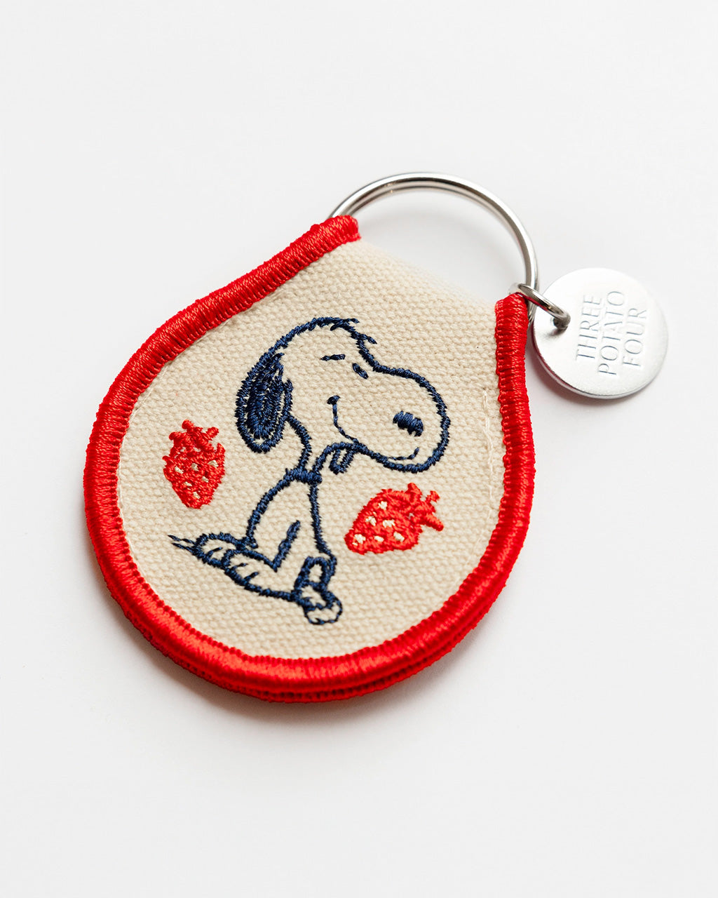 Snoopy Strawberry Patch Keychain