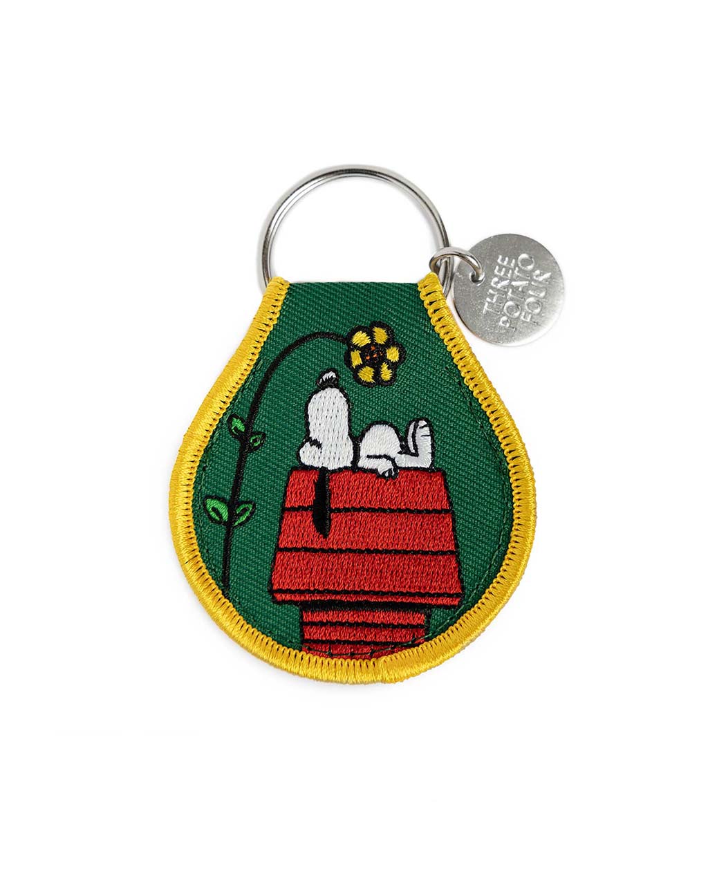 Snoopy Doghouse Flower Patch Keychain