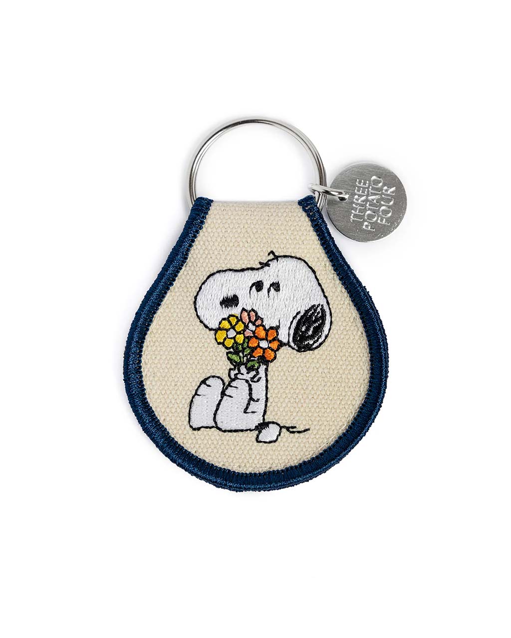Snoopy Flower Bouquet Patch Keychain